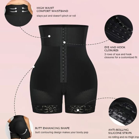 Women's BBL High Waist Girdle Shorts - Tummy Control Fajas for Flat Belly & Butt - Picture 8 of 12